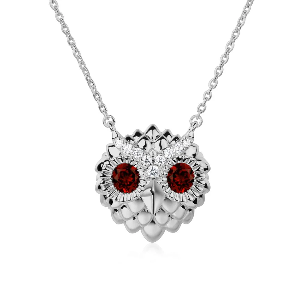 Garnet Owl Necklace - Image 5
