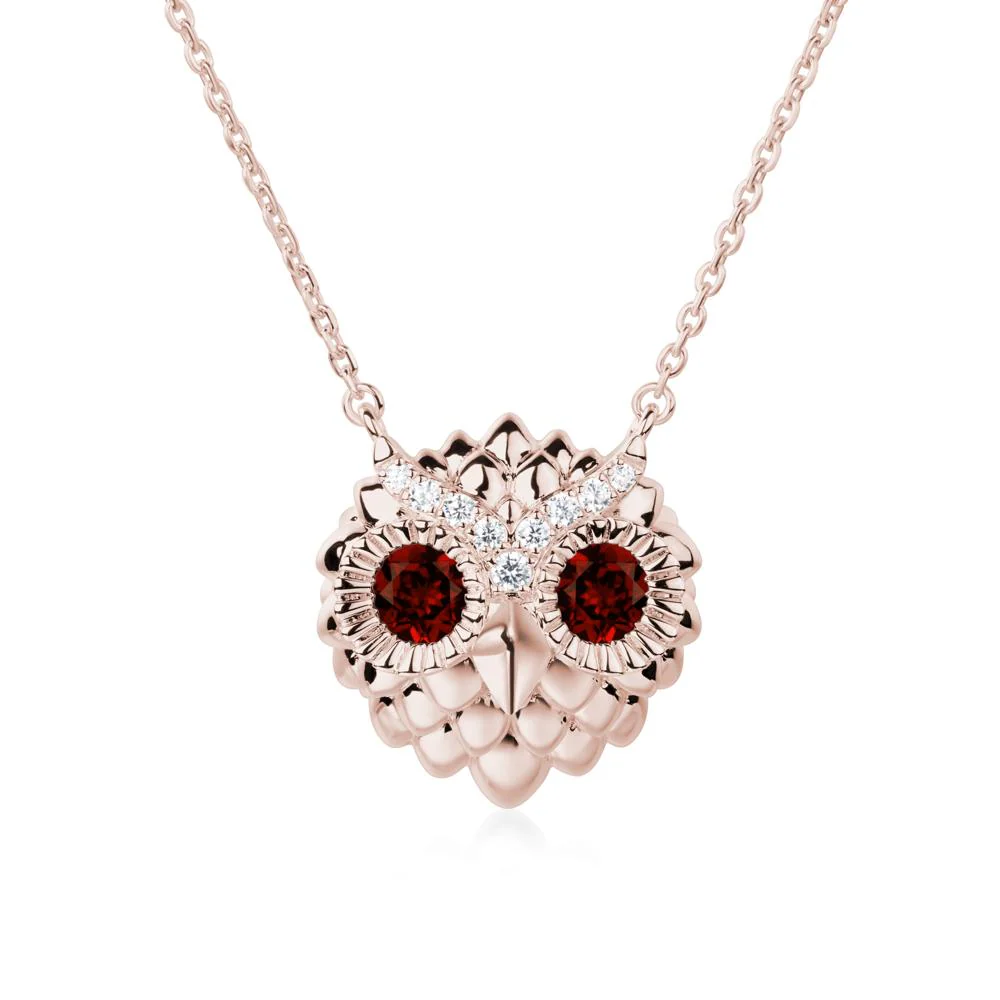 Garnet Owl Necklace - Image 6