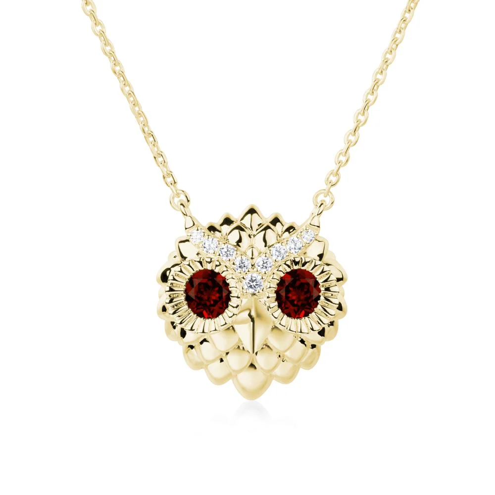 Garnet Owl Necklace - Image 8