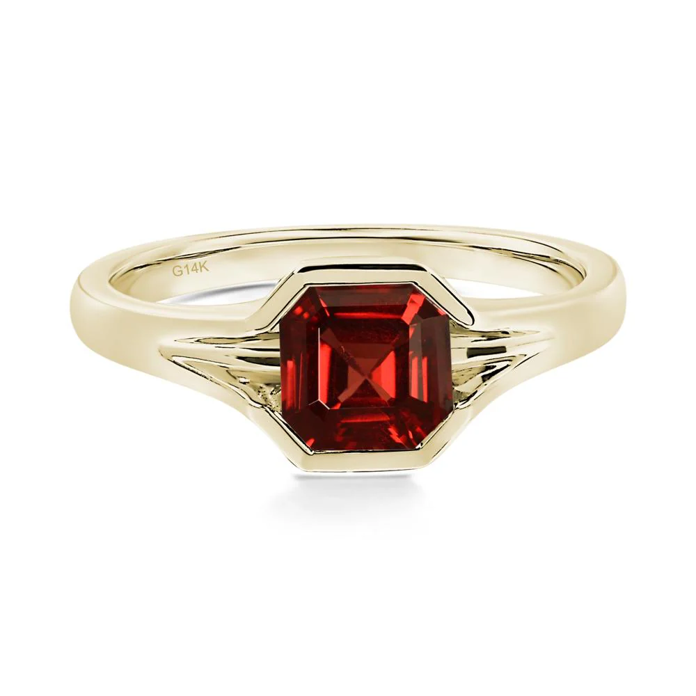 Asscher Cut Garnet Ring - Image 4