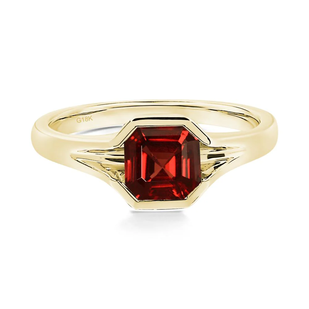 Asscher Cut Garnet Ring - Image 7