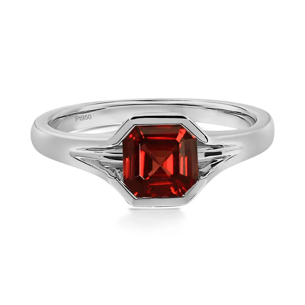 Asscher Cut Garnet Ring - Image 9