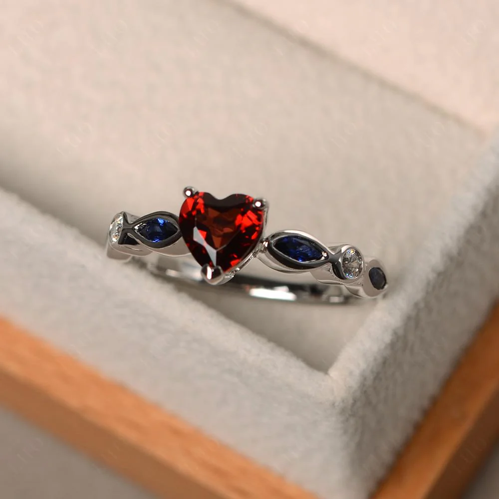 Heart Garnet Ring - Image 13