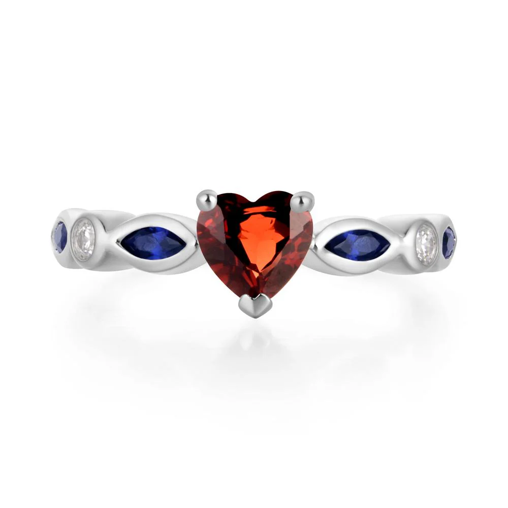 Heart Garnet Ring - Image 2