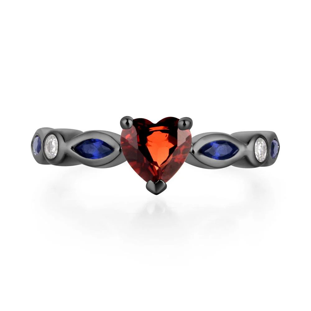 Heart Garnet Ring - Image 3