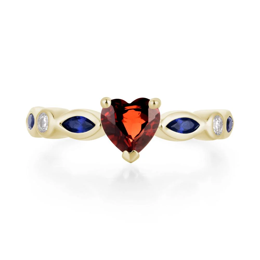 Heart Garnet Ring - Image 5