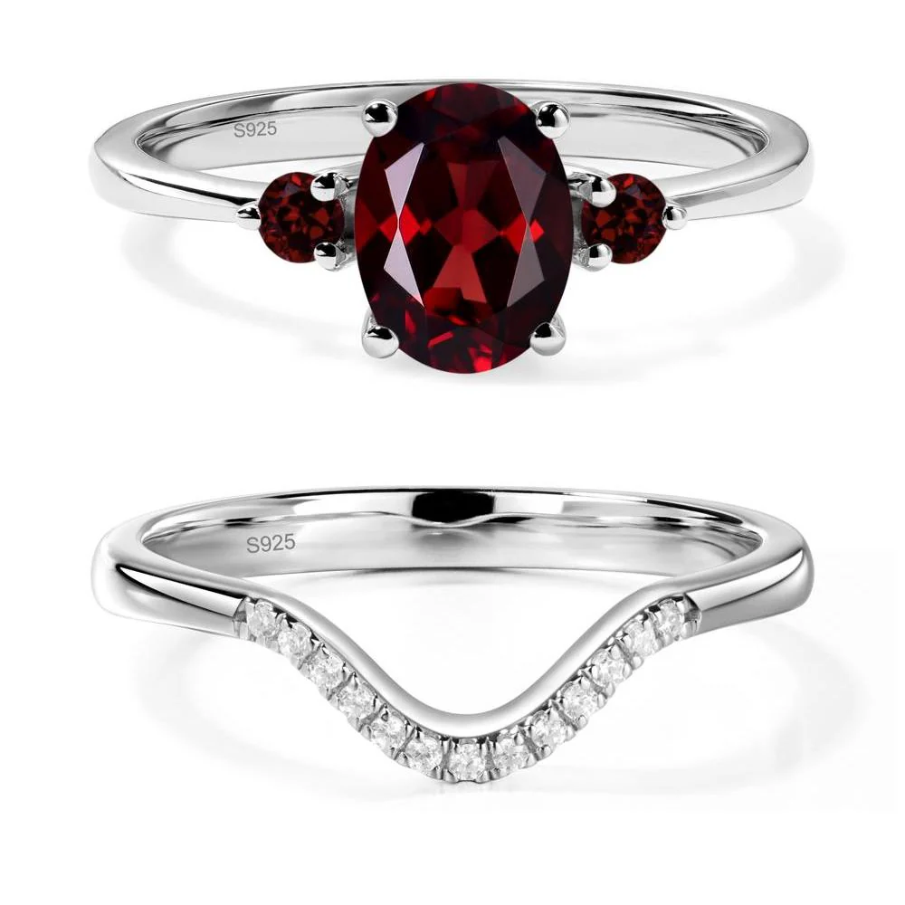Trilogy Oval Garnet Ring - Image 27