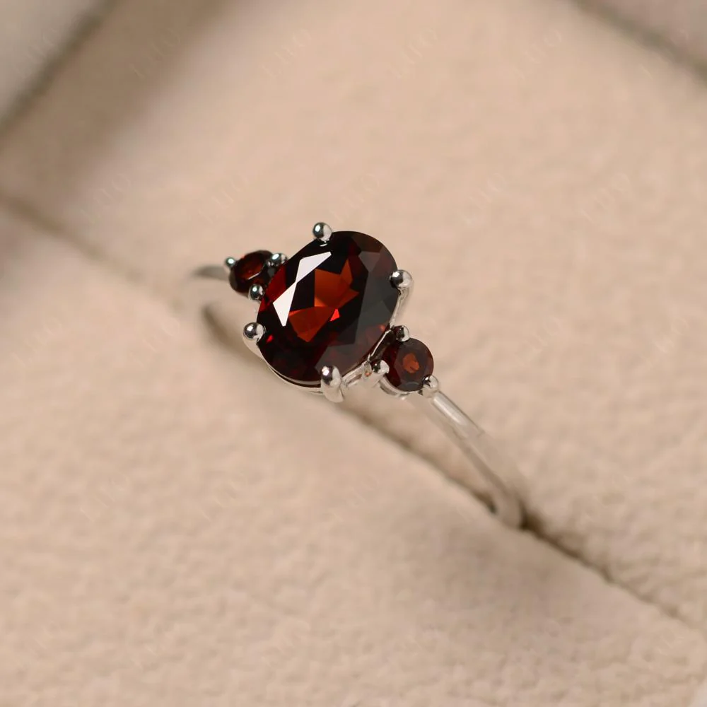 Trilogy Oval Garnet Ring - Image 31