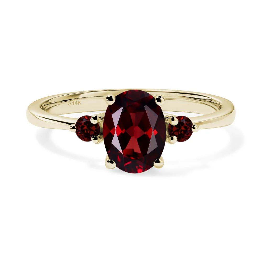 Trilogy Oval Garnet Ring - Image 4