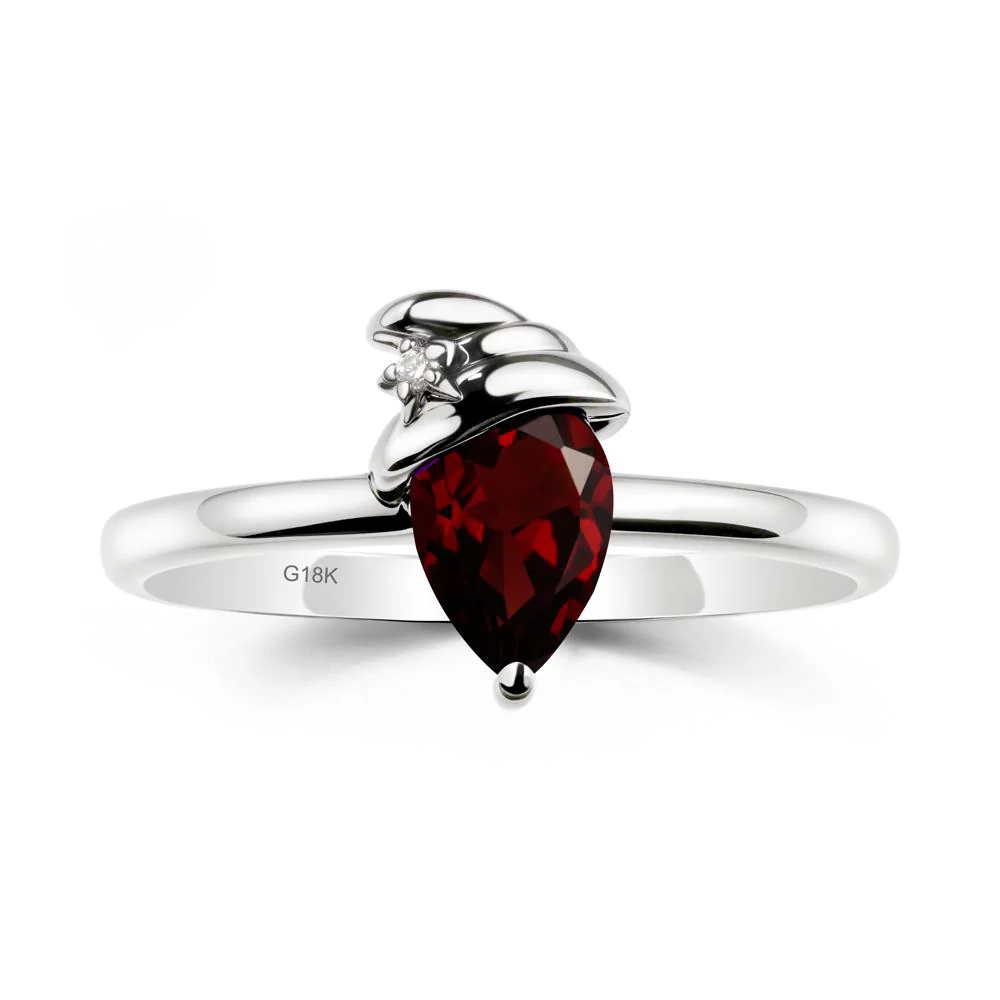 Garnet Ring with Hat Design - Image 5