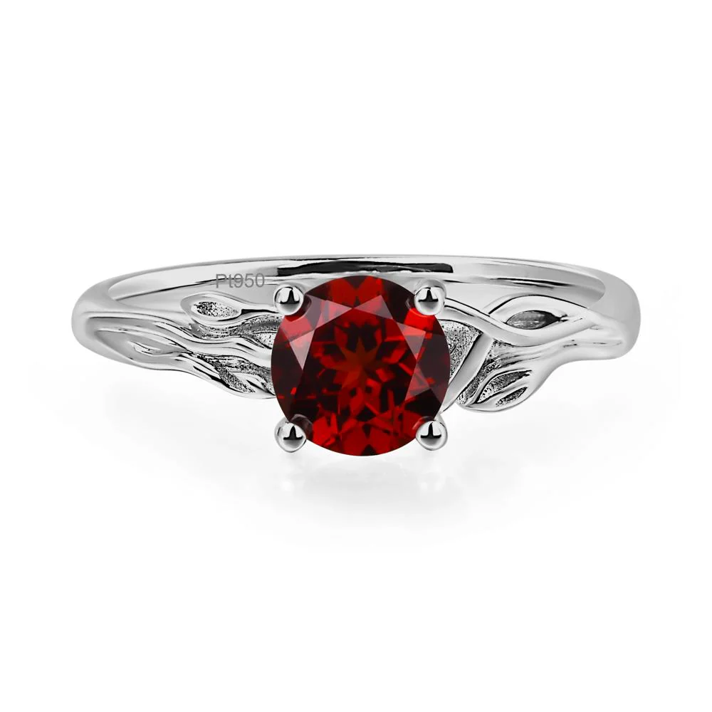 Petite Garnet Tender Leaf Ring - Image 6