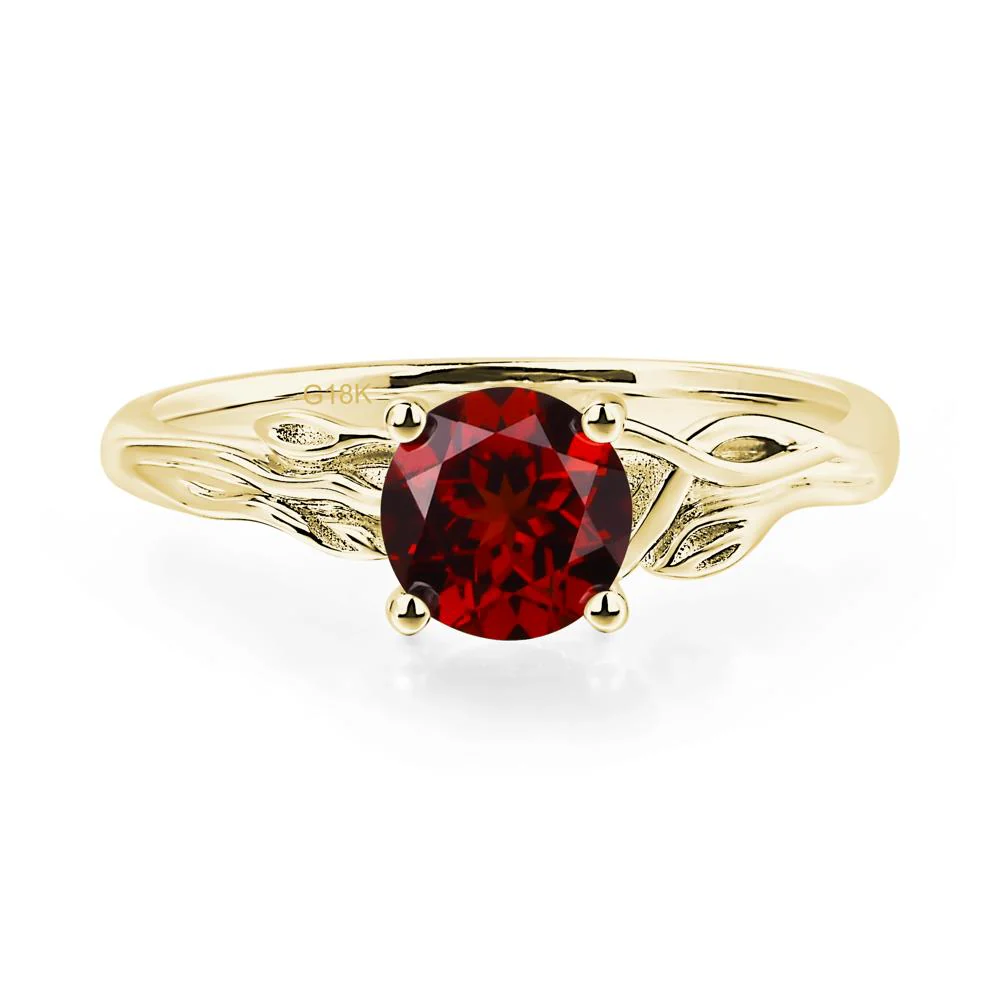 Petite Garnet Tender Leaf Ring - Image 8