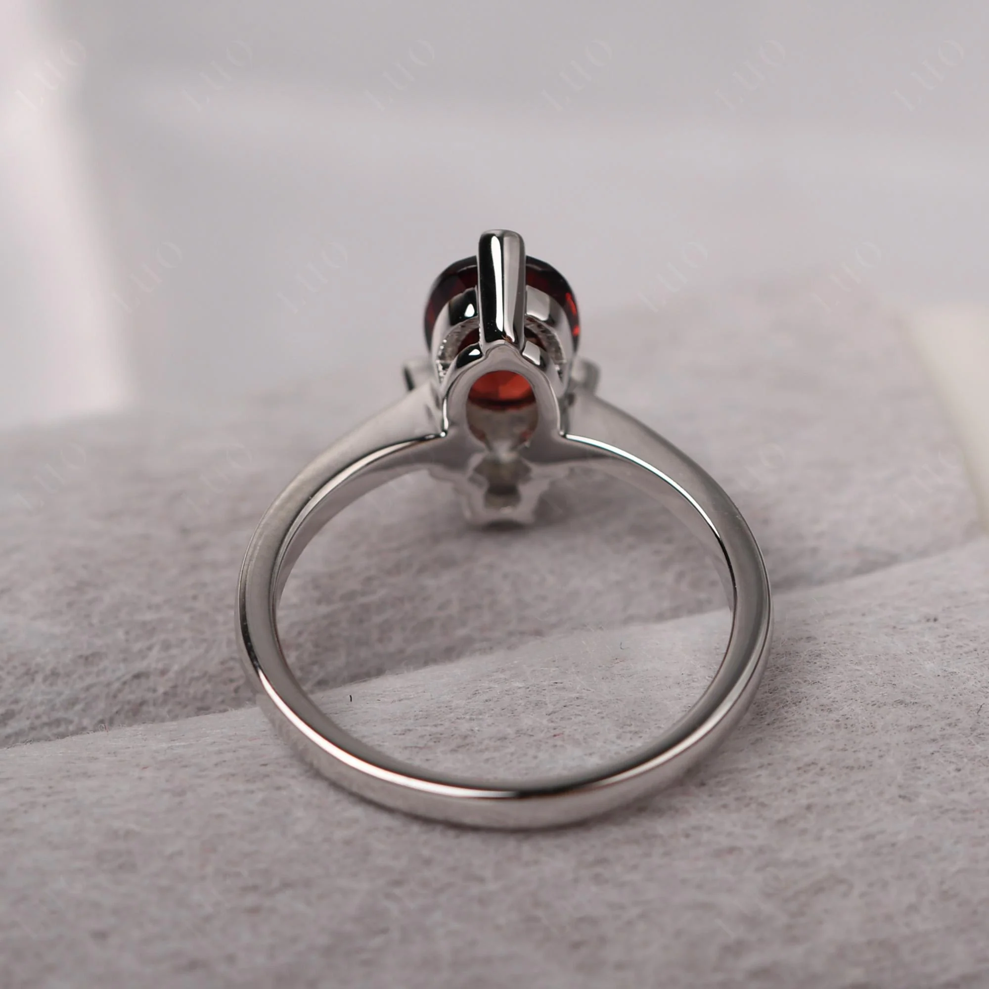 Garnet Nature Inspired Bee Ring - Image 12