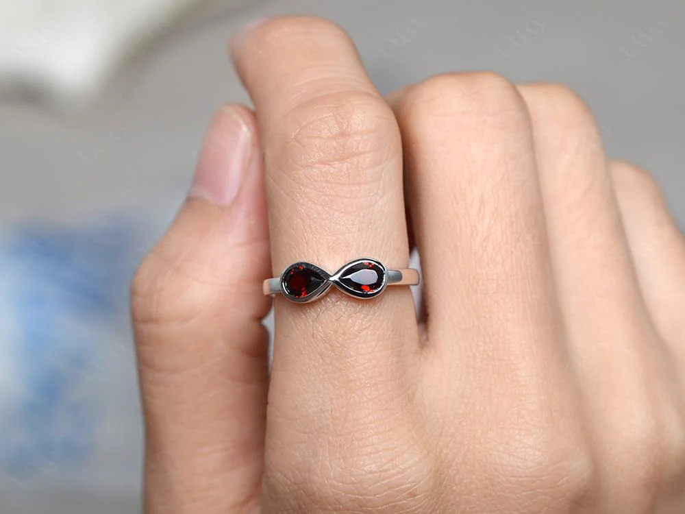Garnet Infinity Ring - Image 13