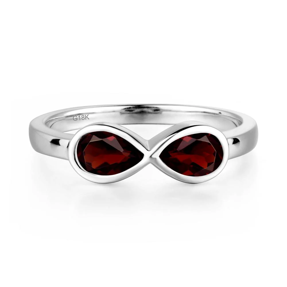 Garnet Infinity Ring - Image 7