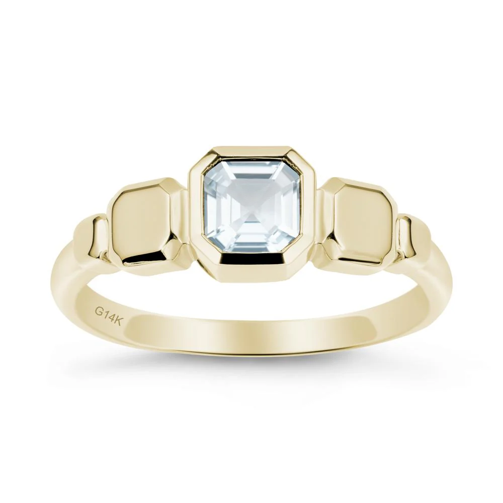Geometric Ascher Aquamarine Ring - Image 3