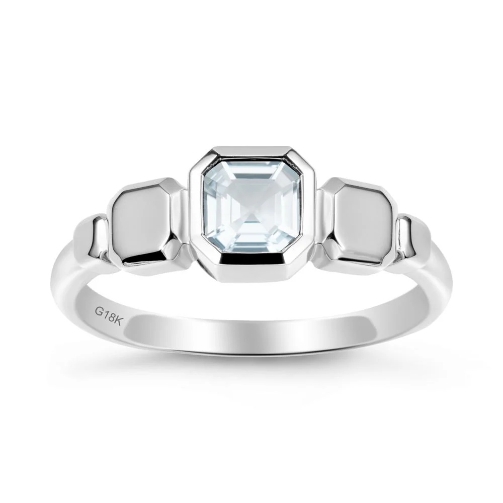Geometric Ascher Aquamarine Ring - Image 5