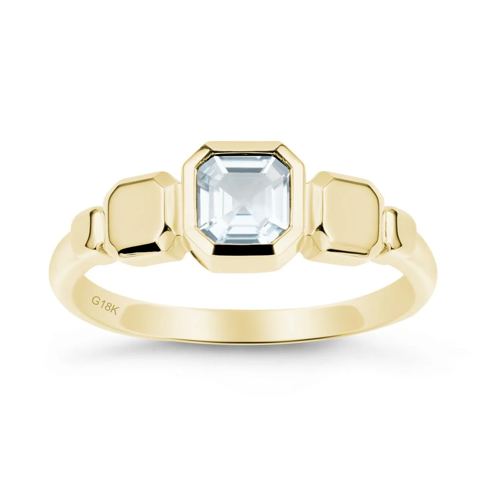 Geometric Ascher Aquamarine Ring - Image 6