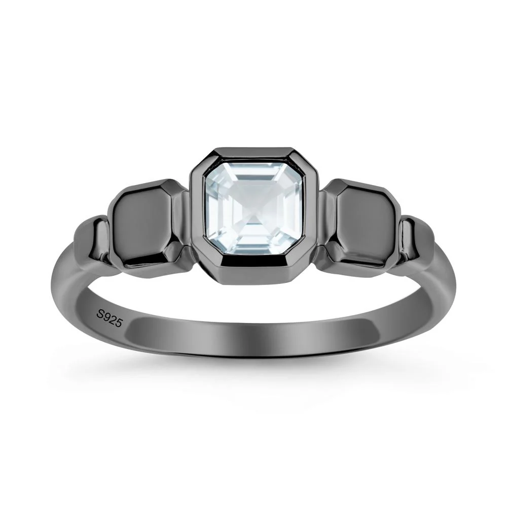 Geometric Ascher Aquamarine Ring - Image 7