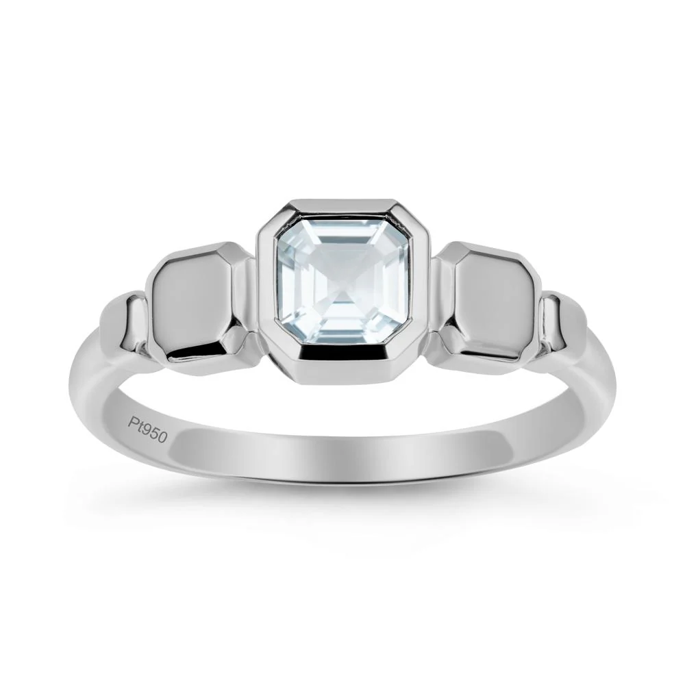 Geometric Ascher Aquamarine Ring - Image 8