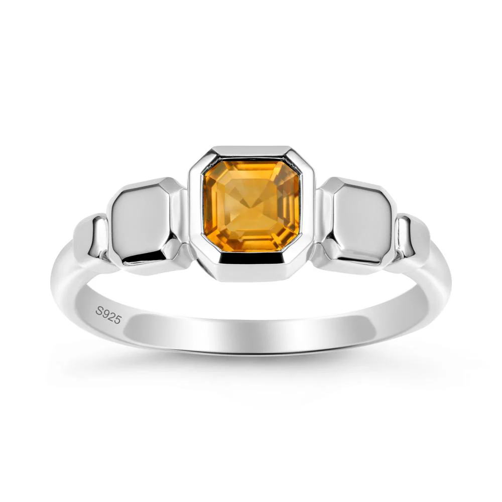 Geometric Ascher Citrine Ring - Image 9