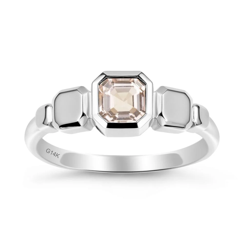 Geometric Ascher Morganite Ring - Image 2