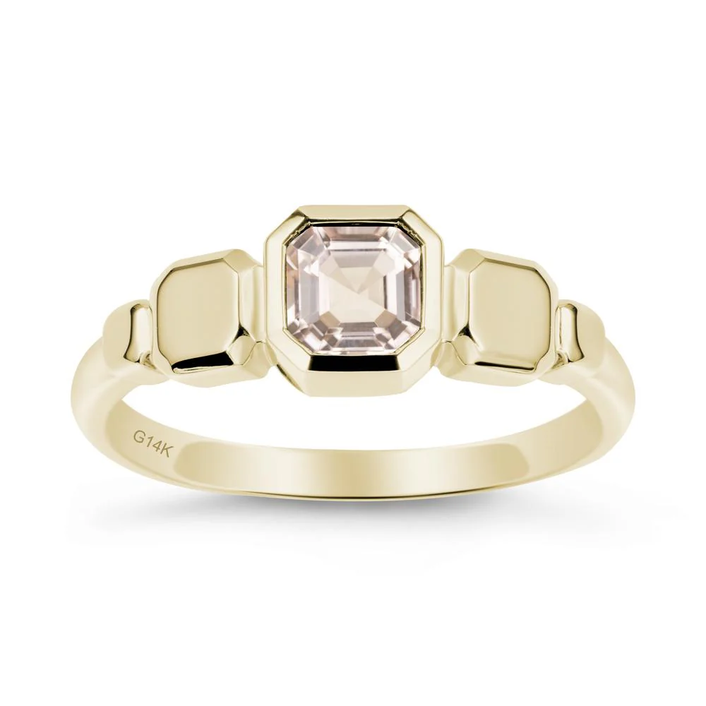Geometric Ascher Morganite Ring - Image 3