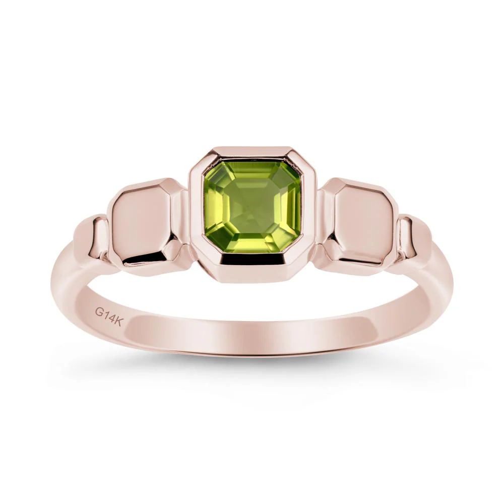 Geometric Ascher Peridot Ring - Image 2