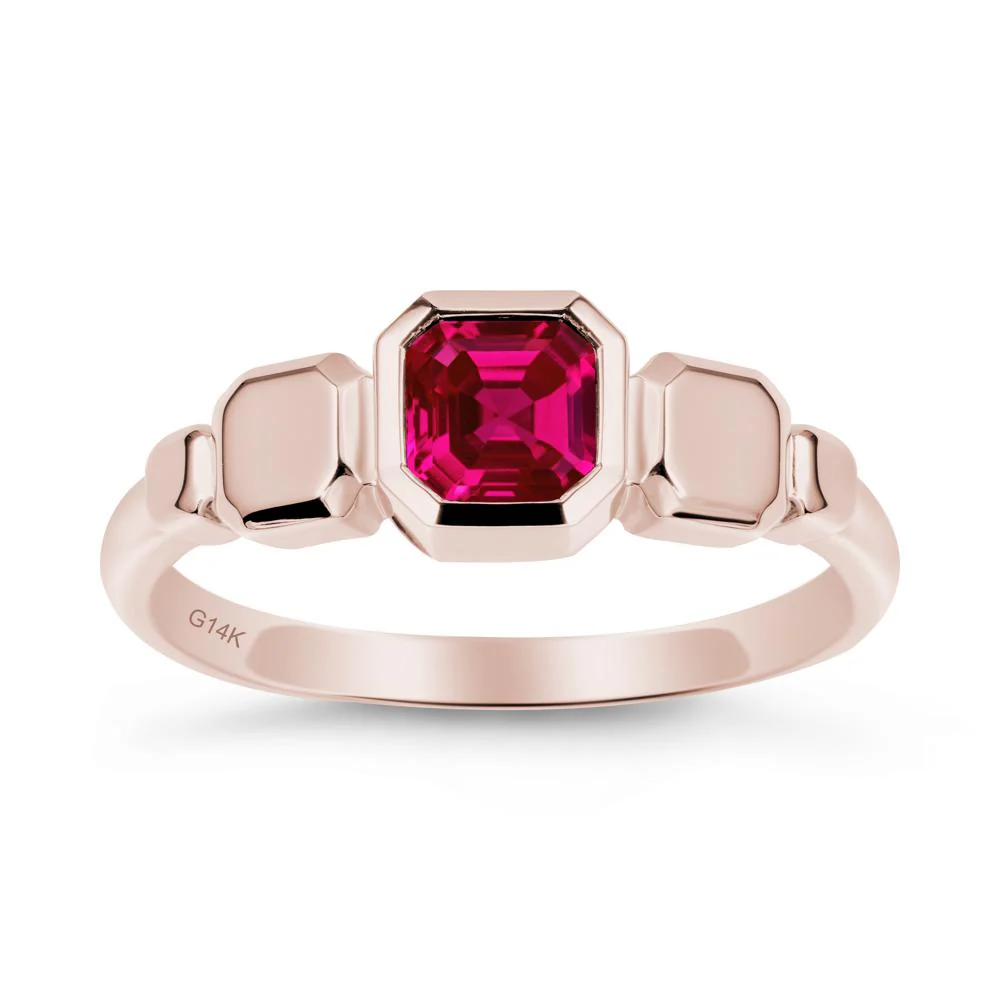 Geometric Ascher Ruby Ring - Image 2