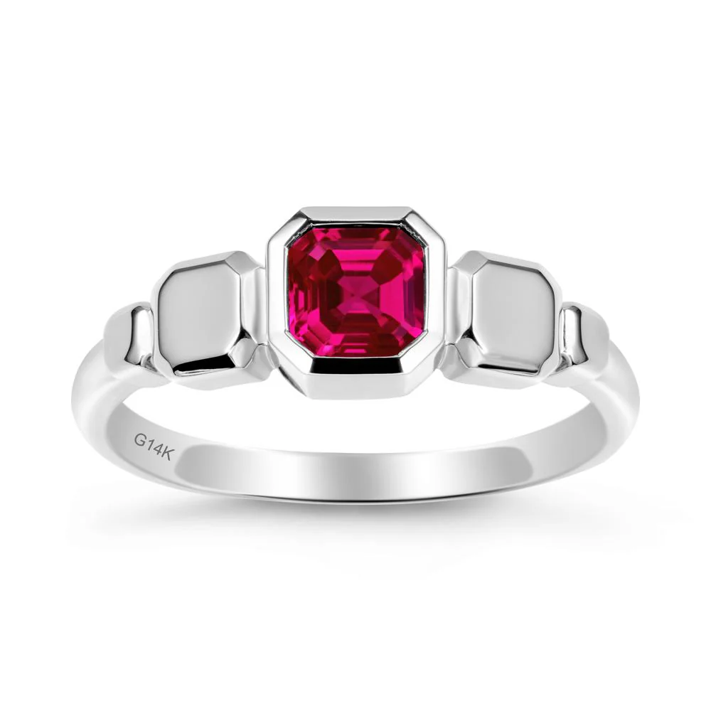 Geometric Ascher Ruby Ring - Image 3