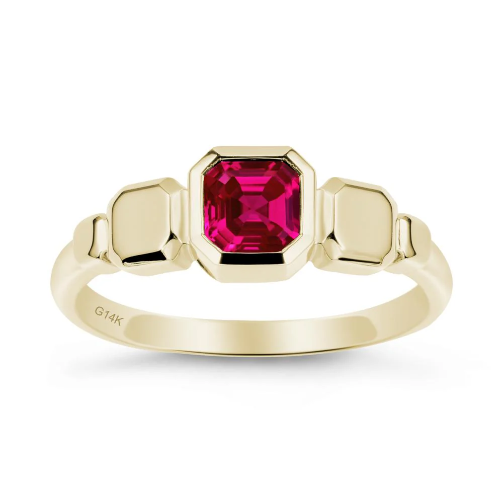 Geometric Ascher Ruby Ring - Image 4