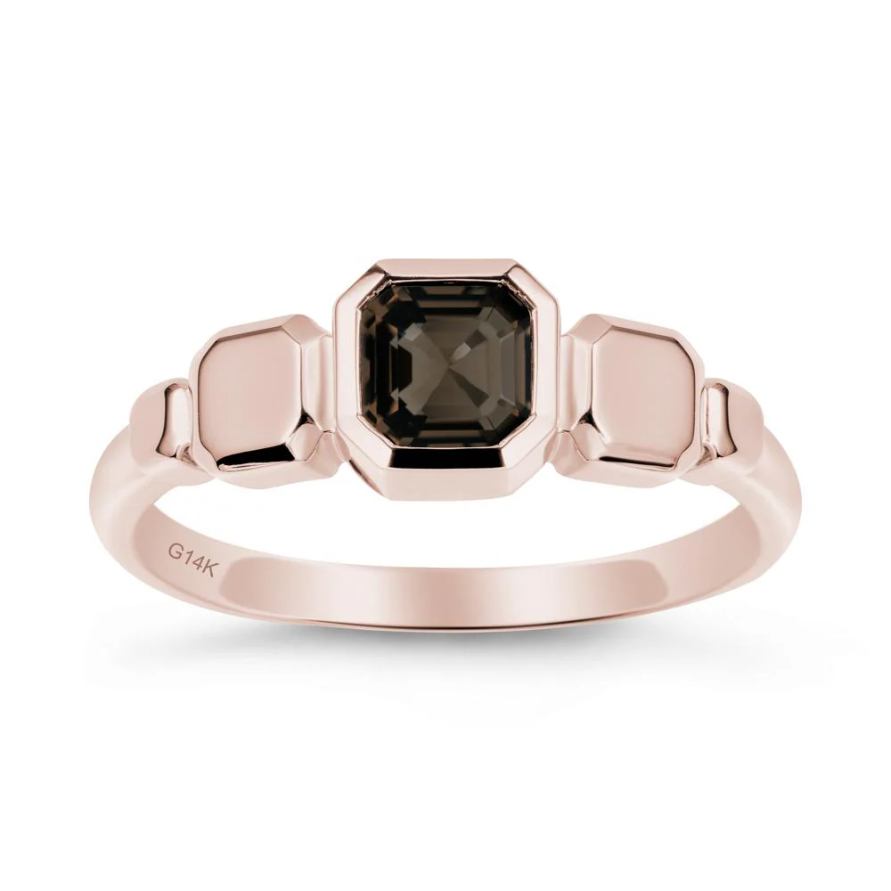 Geometric Ascher Smoky Quartz Ring - Image 2