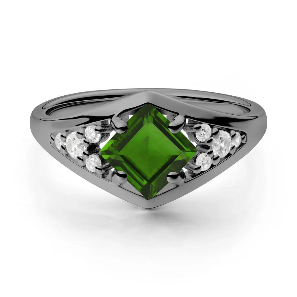 Geometric Princess Cut Diopside Ring - Image 6