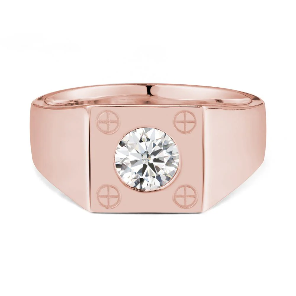 Geometric Wide Band Moissanite Ring - Image 5