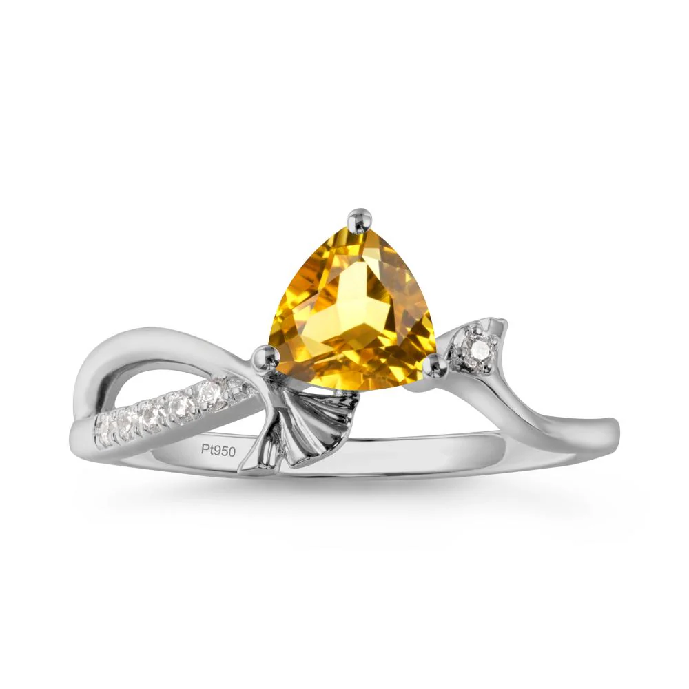 Ginkgo Leaf Trillion Citrine Ring - Image 6