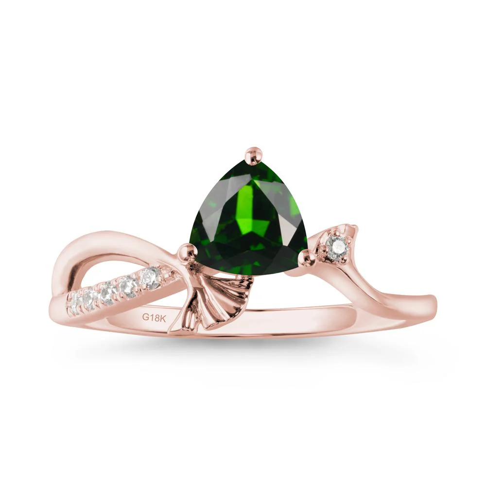 Ginkgo Leaf Trillion Diopside Ring - Image 4