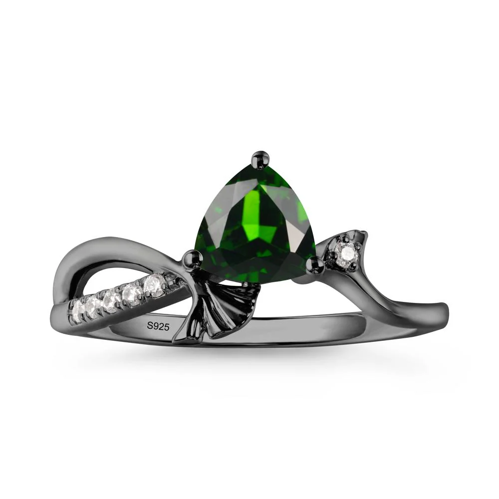 Ginkgo Leaf Trillion Diopside Ring - Image 5