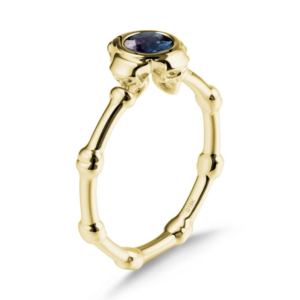 Gothic Alexandrite Skull Ring - Image 6