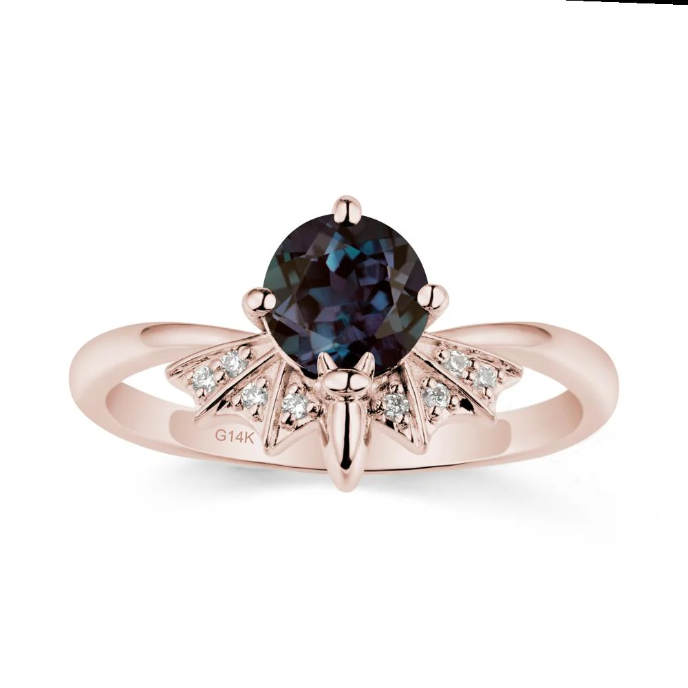 Gothic Bat Alexandrite Ring - Image 2