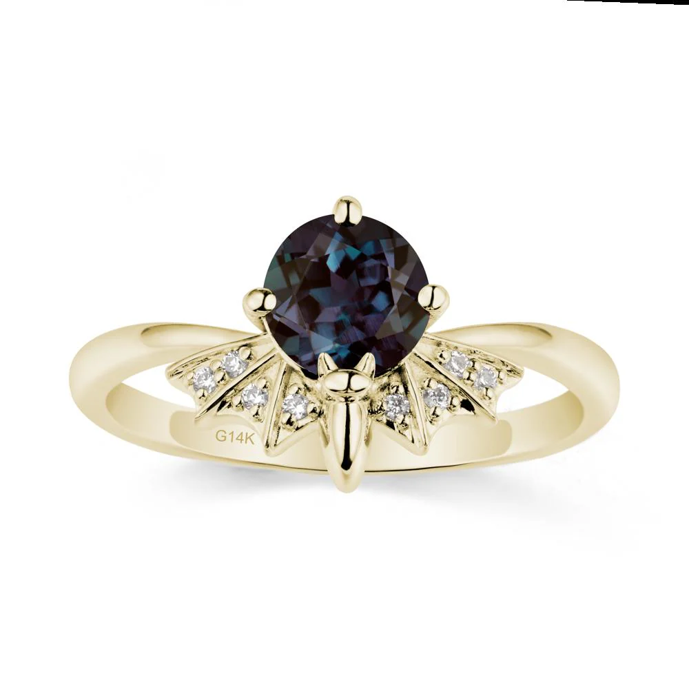 Gothic Bat Alexandrite Ring - Image 4