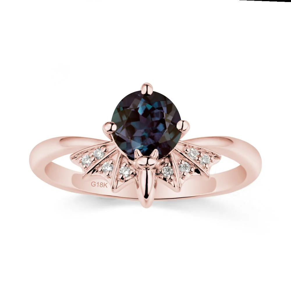 Gothic Bat Alexandrite Ring - Image 5