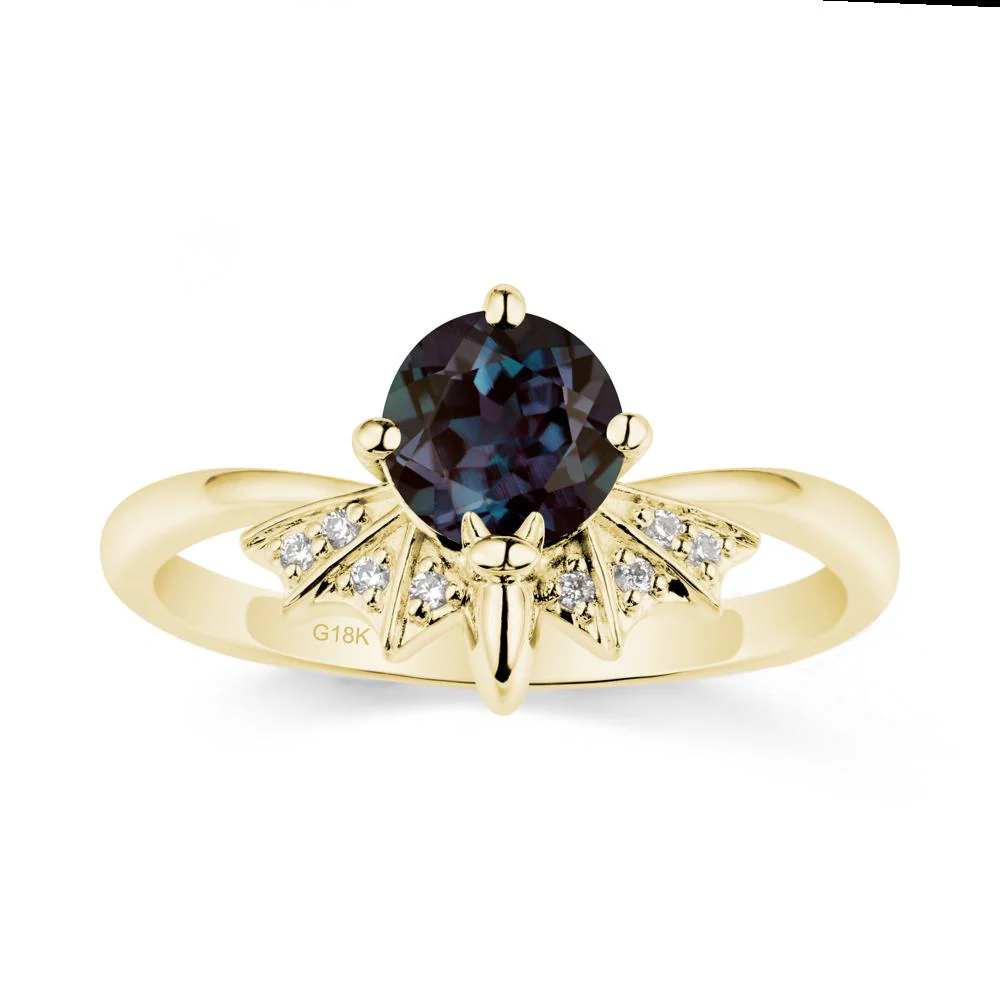 Gothic Bat Alexandrite Ring - Image 7