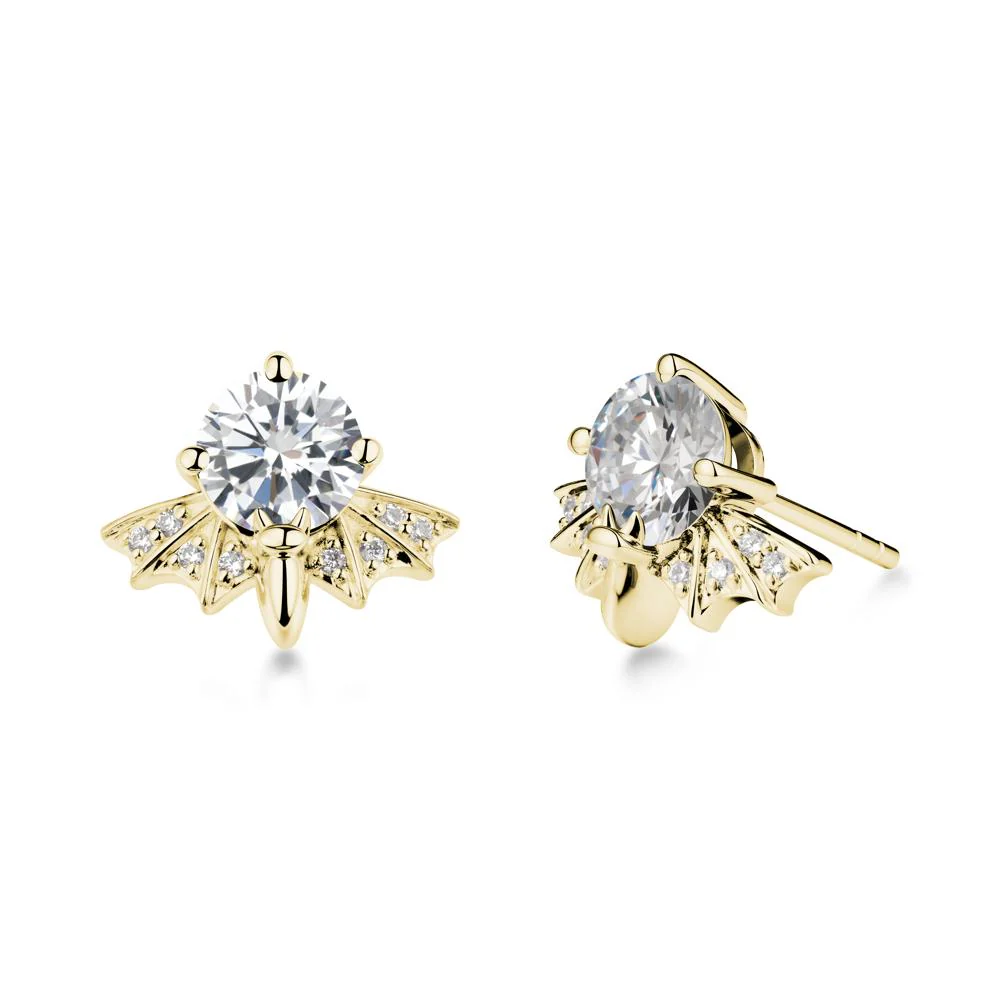 Gothic Bat Cubic Zirconia Earrings - Image 6