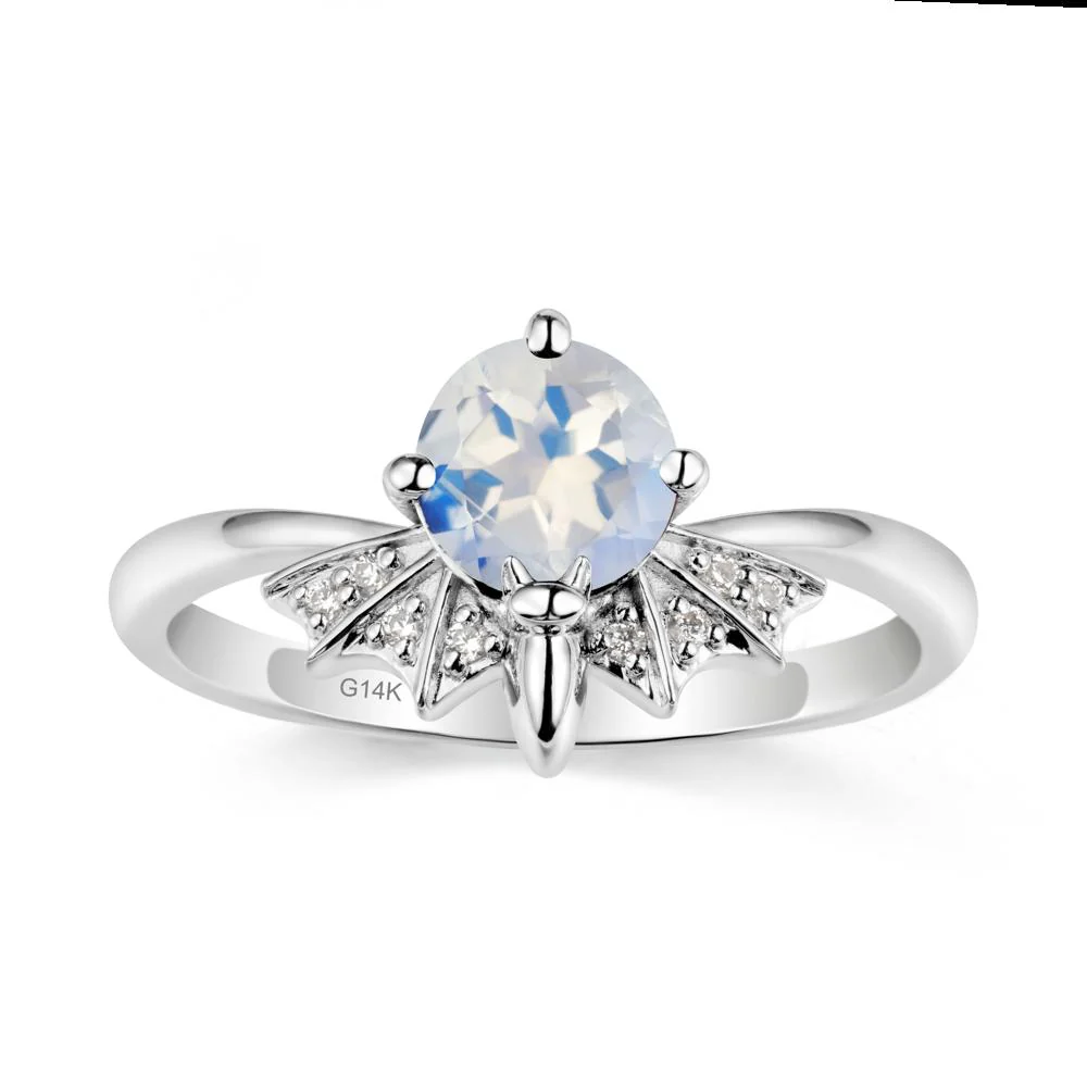 Gothic Bat Moonstone Ring - Image 2