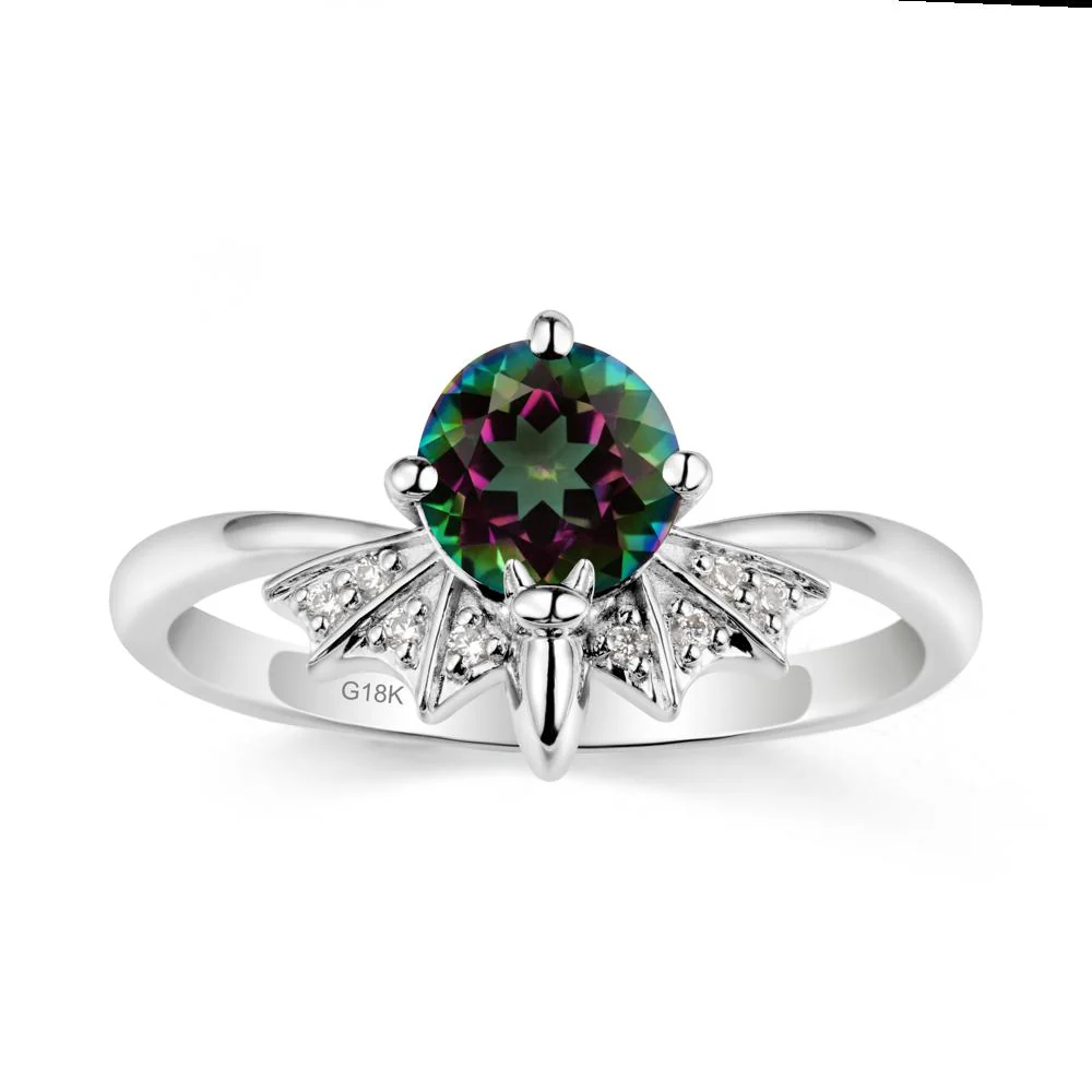 Gothic Bat Mystic Topaz Ring - Image 5