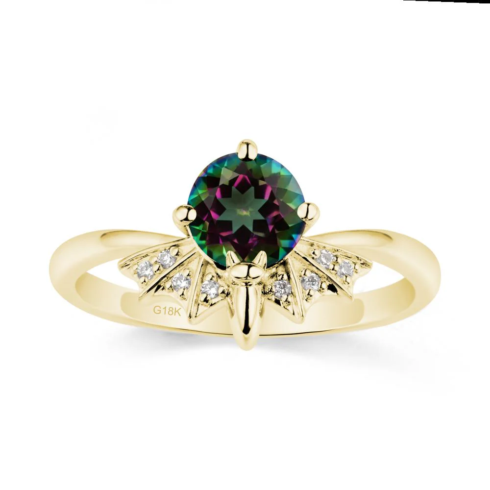 Gothic Bat Mystic Topaz Ring - Image 6