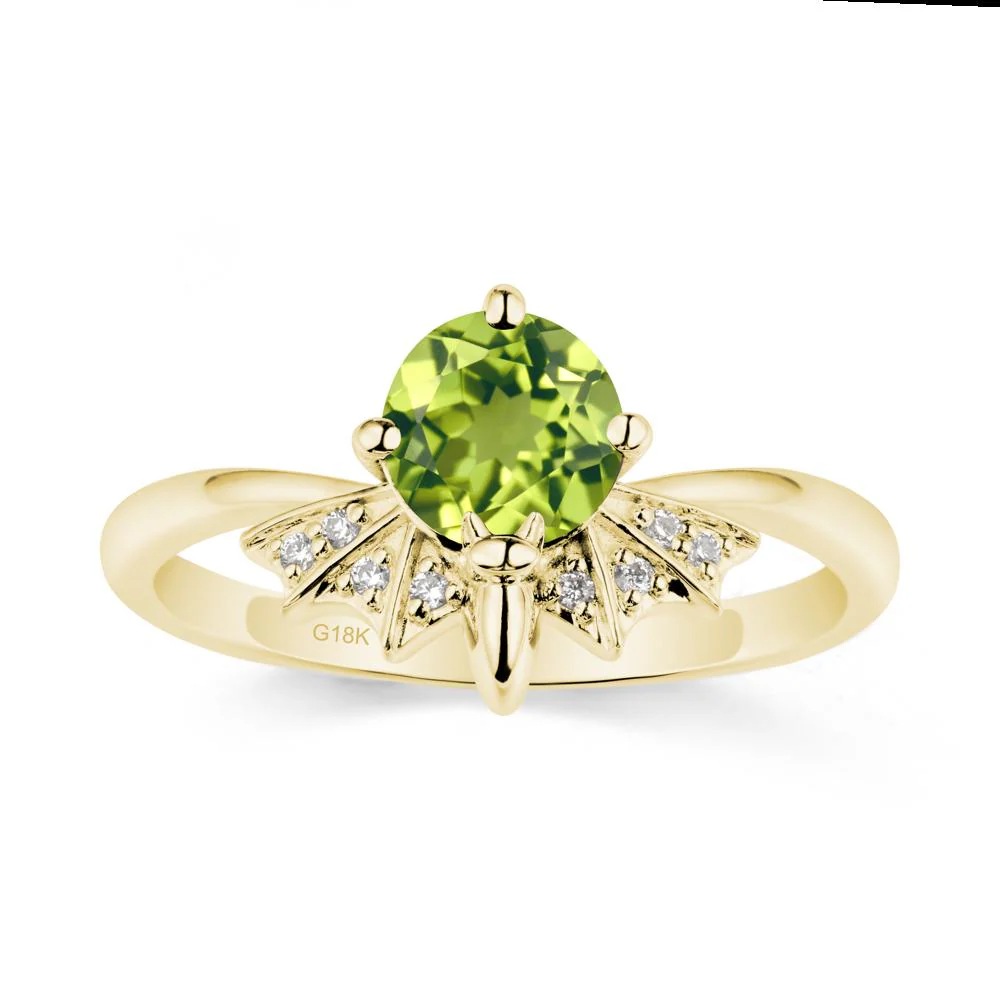Gothic Bat Peridot Ring - Image 7