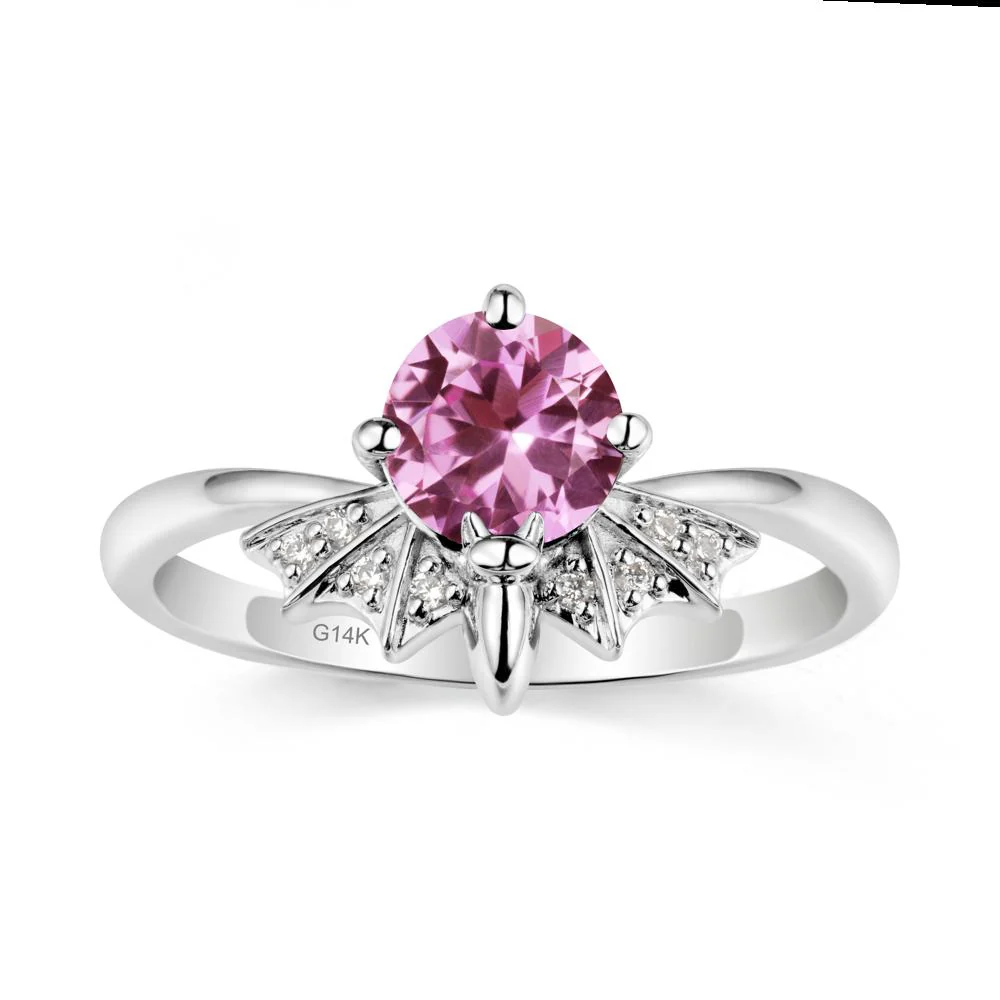 Gothic Bat Pink Sapphire Ring - Image 3