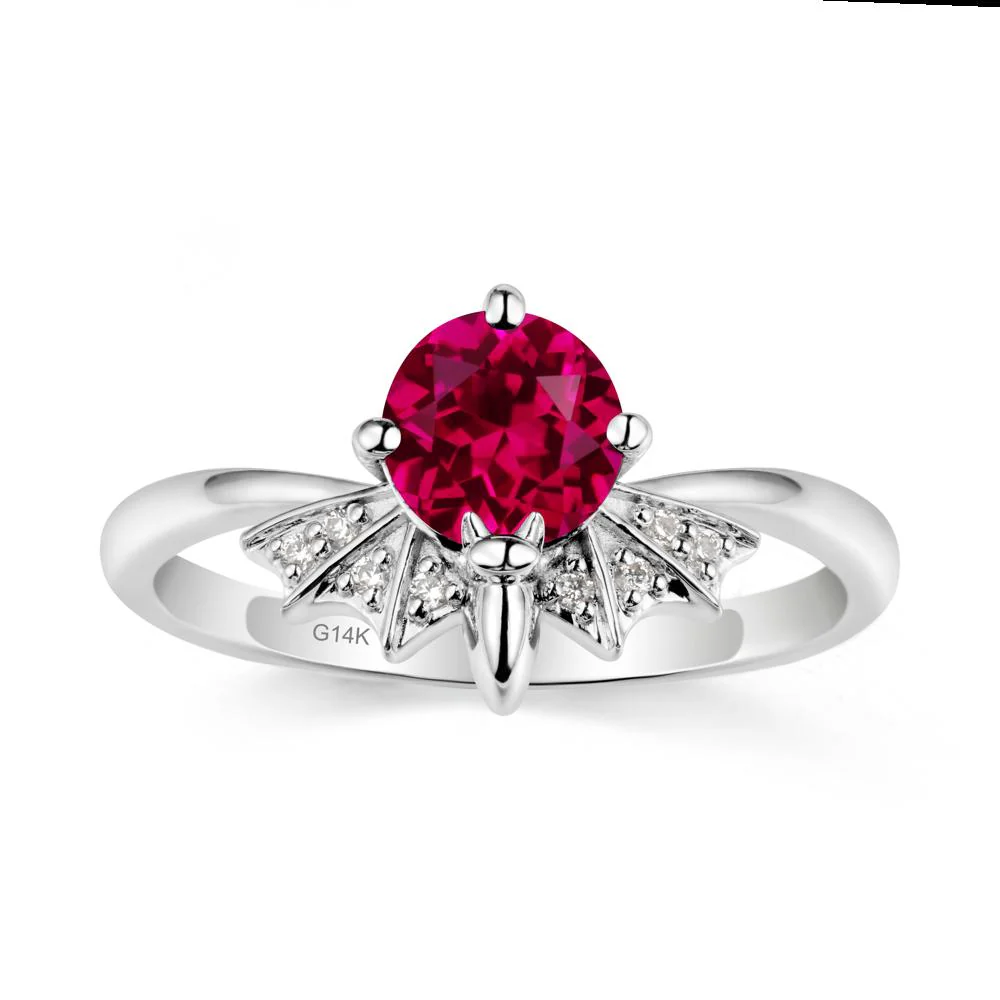 Gothic Bat Ruby Ring - Image 3