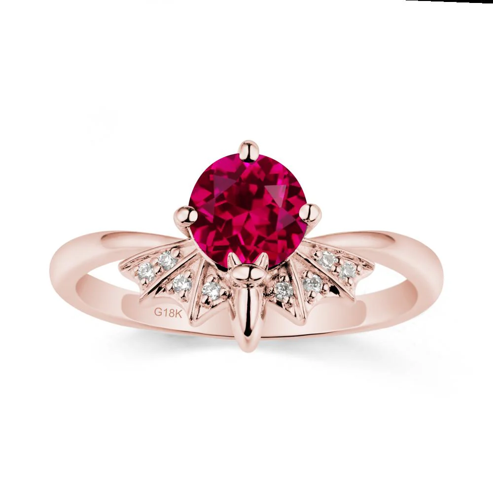 Gothic Bat Ruby Ring - Image 5